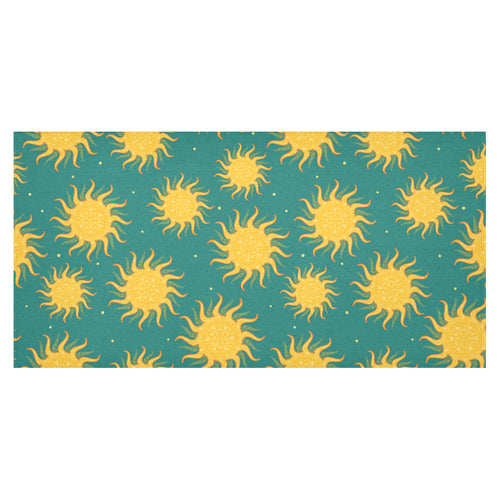 Sun green background Tablecloth