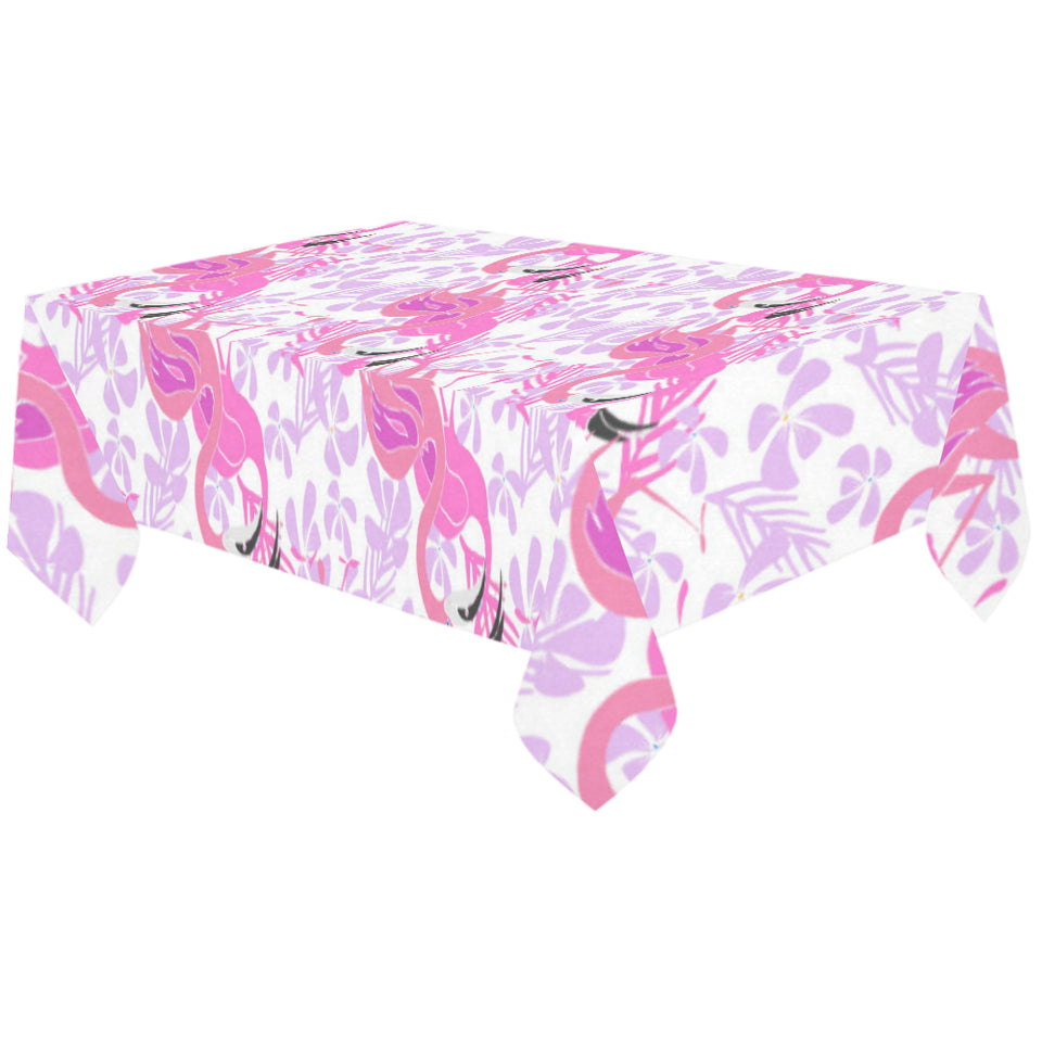 Pink flamingo flower pattern Tablecloth