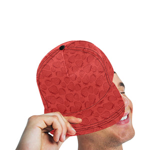 strawberry pattern red background All Over Print Snapback Cap