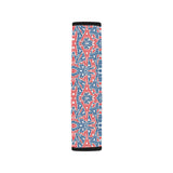 Blue Red Eiffel Tower Pattern Print Design 02 Car Seat Belt Cover