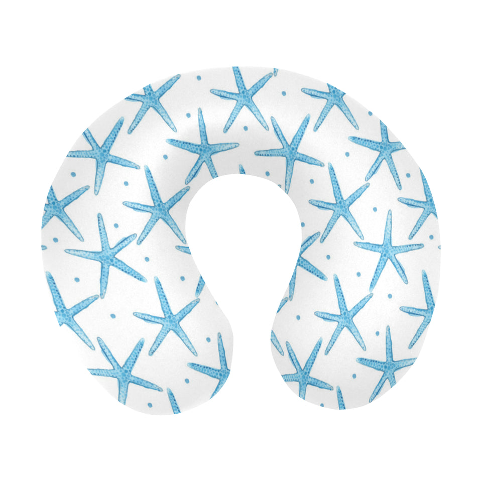 Watercolor starfish pattern U-Shaped Travel Neck Pillow