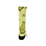 Sliced kiwi pattern Crew Socks