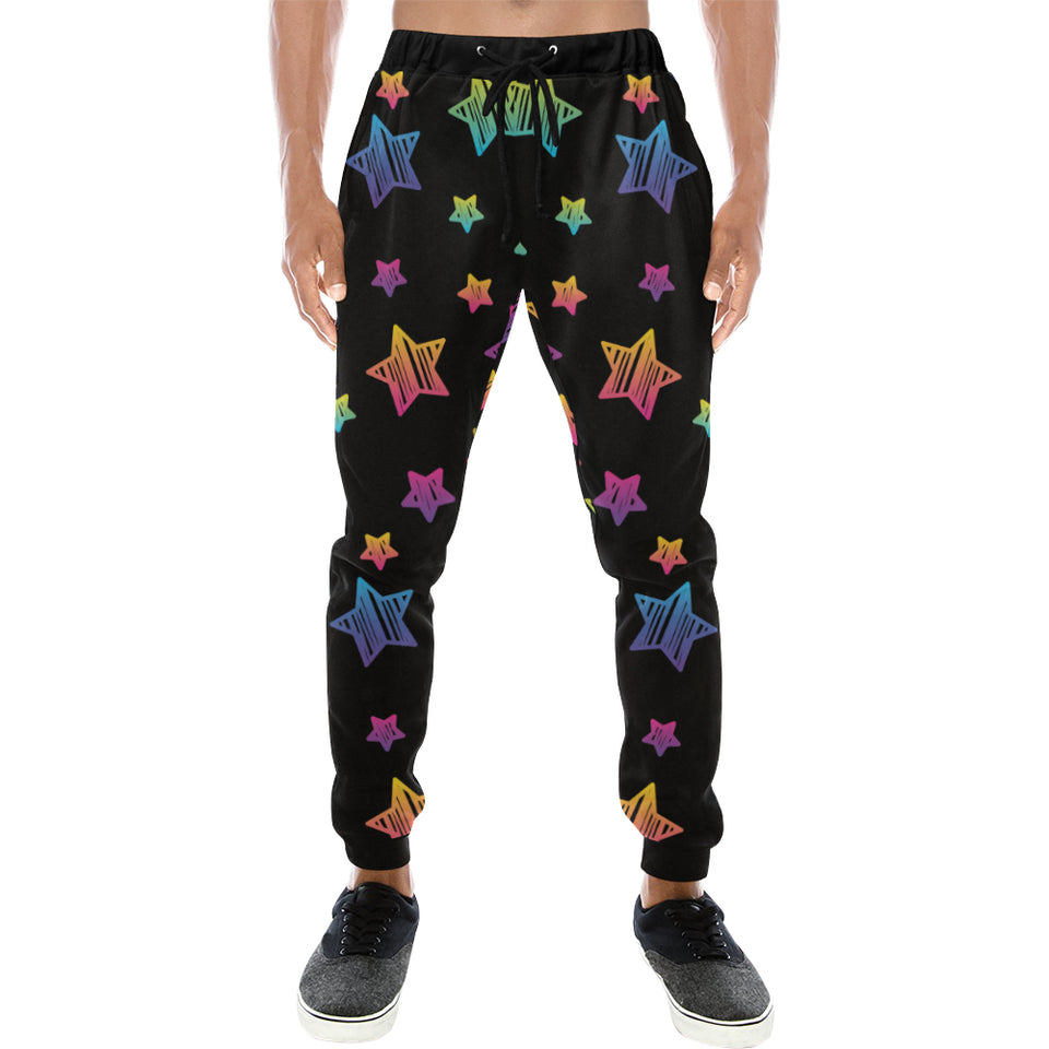 Colorful star pattern Unisex Casual Sweatpants