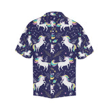Hand drawn cute unicorn star planet Men's All Over Print Hawaiian Shirt