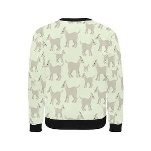 Little young goat pattern Men's Crew Neck Sweatshirt