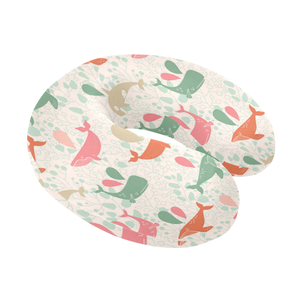 Cute whale pattern U-Shaped Travel Neck Pillow