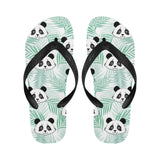 Panda pattern tropical leaves background Unisex Flip Flops
