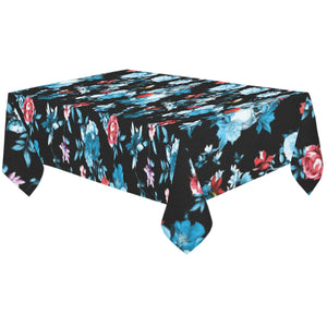 Skull flower roses leave pattern Tablecloth