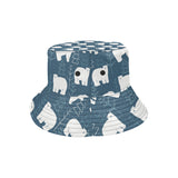 polar bear mother her child pattern Unisex Bucket Hat