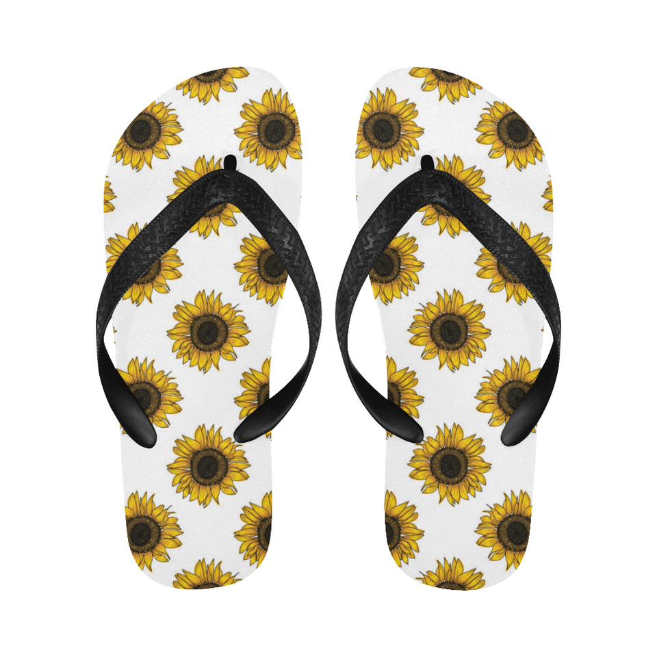 sunflowers design pattern Unisex Flip Flops