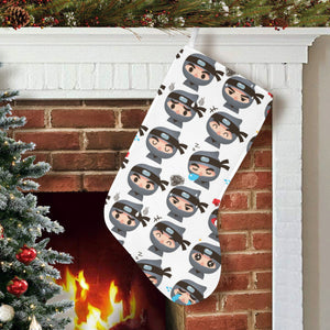 Cute ninja design pattern Christmas Stocking