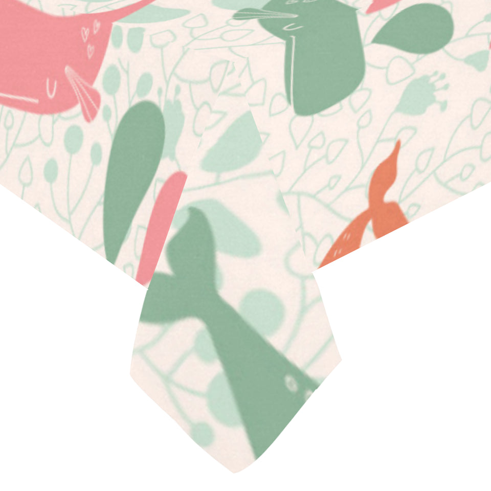 Cute whale pattern Tablecloth