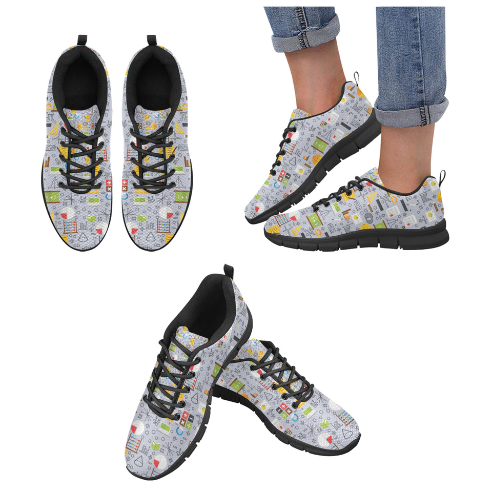 Math Pattern Print Design 04 Women's Sneaker Shoes