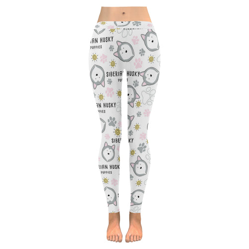 Siberian Husky design pattern Women's Legging Fulfilled In US