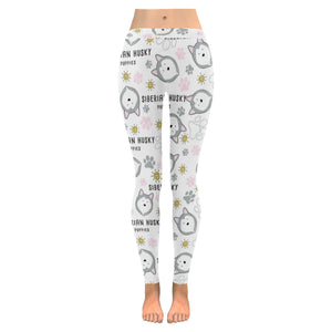 Siberian Husky design pattern Women's Legging Fulfilled In US