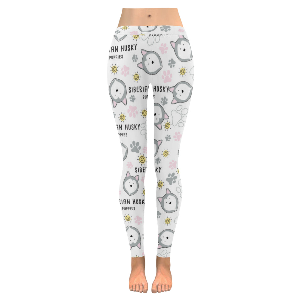 Siberian Husky design pattern Women's Legging Fulfilled In US