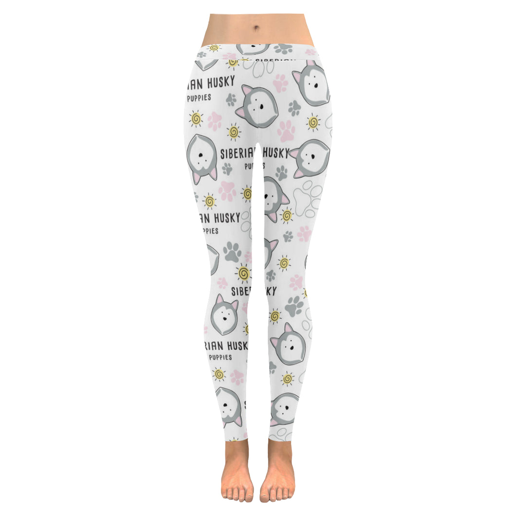 Siberian Husky design pattern Women's Legging Fulfilled In US