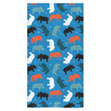 Colorful rhino pattern Bath Towel