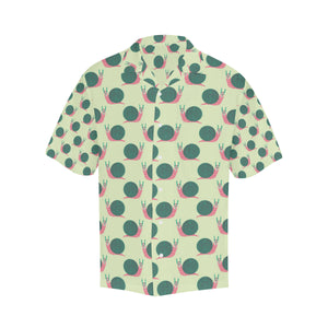 Snail Pattern Print Design 04 Men's All Over Print Hawaiian Shirt (Model T58)