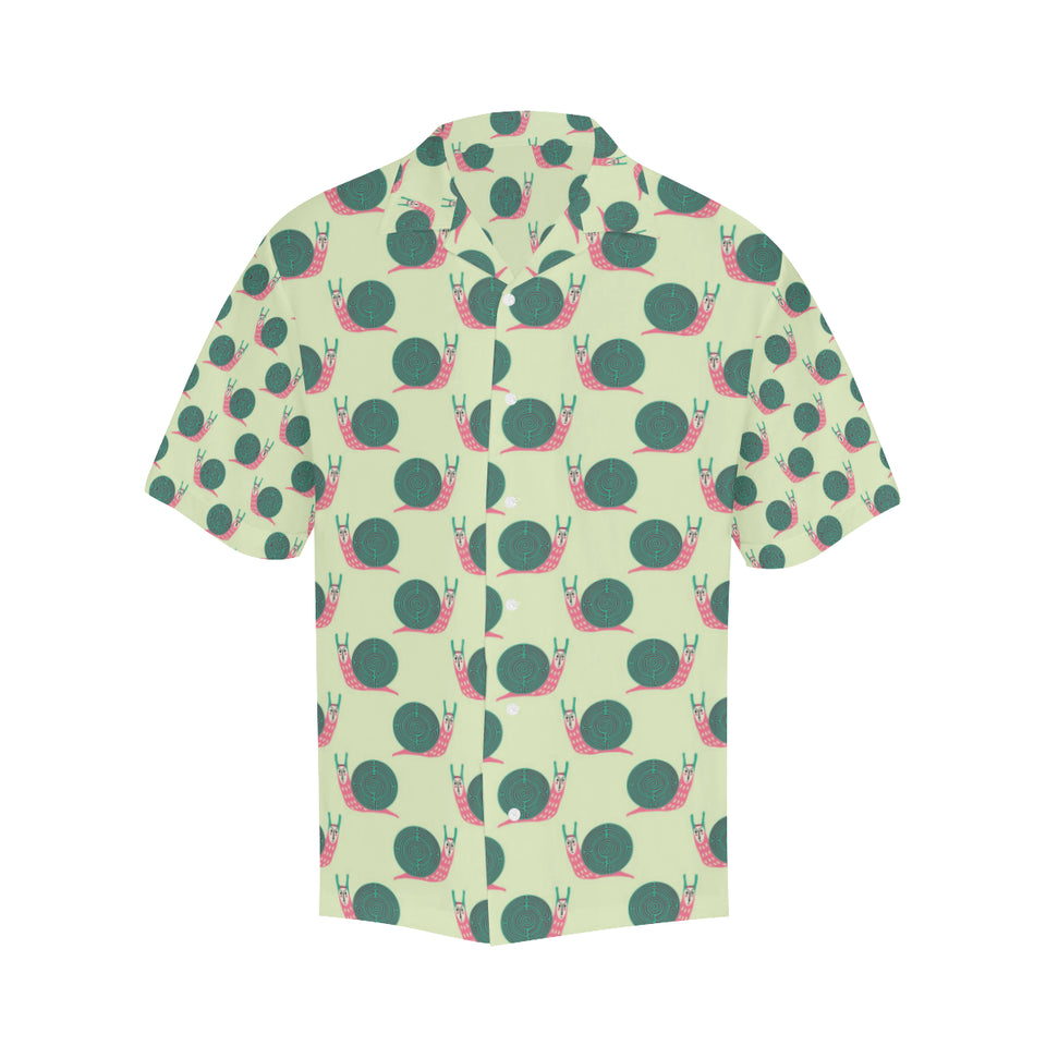 Snail Pattern Print Design 04 Men's All Over Print Hawaiian Shirt (Model T58)