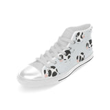 Cute cows pattern Men's High Top Canvas Shoes White