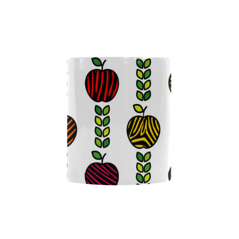 colorful apples leave zebra stripe Morphing Mug Heat Changing Mug