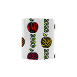 colorful apples leave zebra stripe Morphing Mug Heat Changing Mug