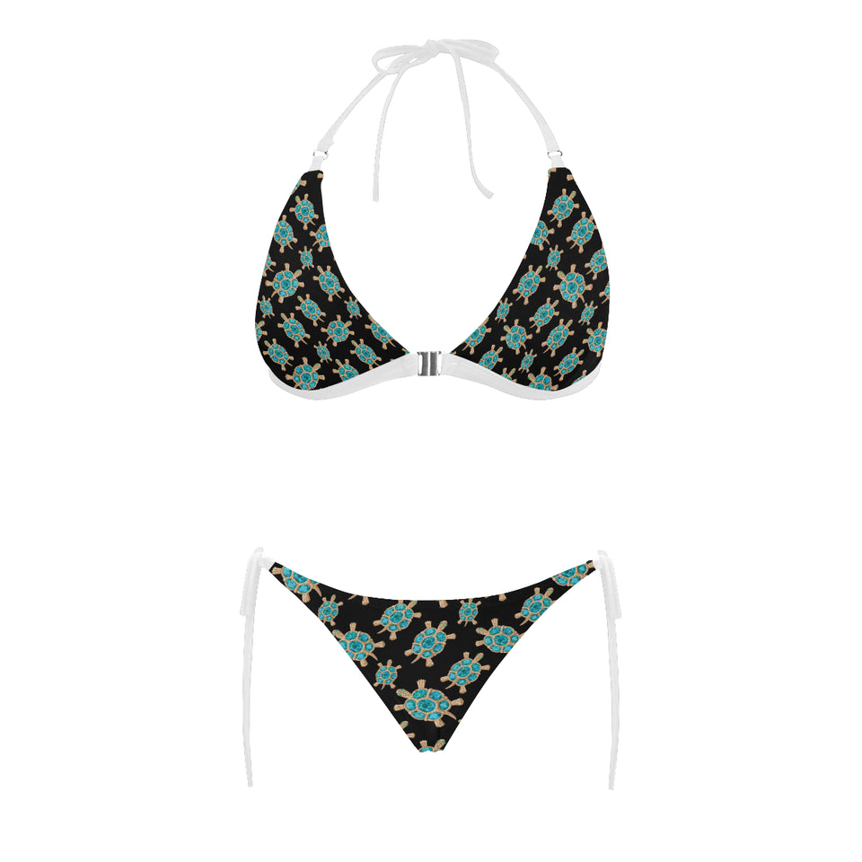Sea turtle blue stone pattern Sexy Bikinis Two-Piece Swimsuits