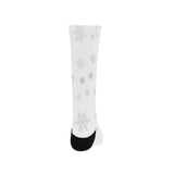 Snowflake pattern white background Crew Socks