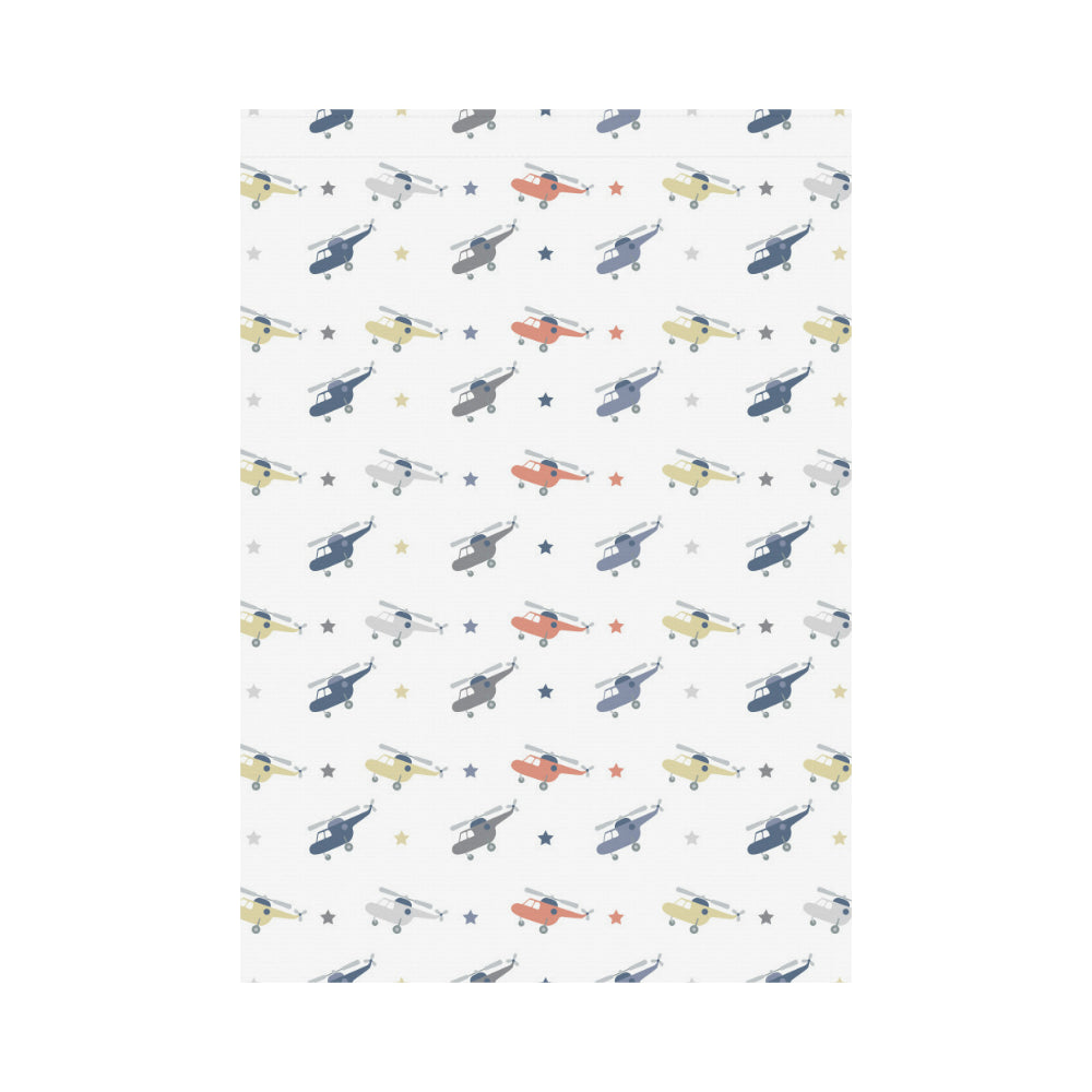 Cute helicopter star pattern House Flag Garden Flag