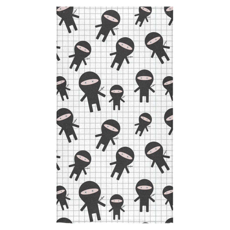 Ninja pattern plaid background Bath Towel
