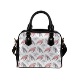 Watercolor sea turtle jellyfish pattern Shoulder Handbag
