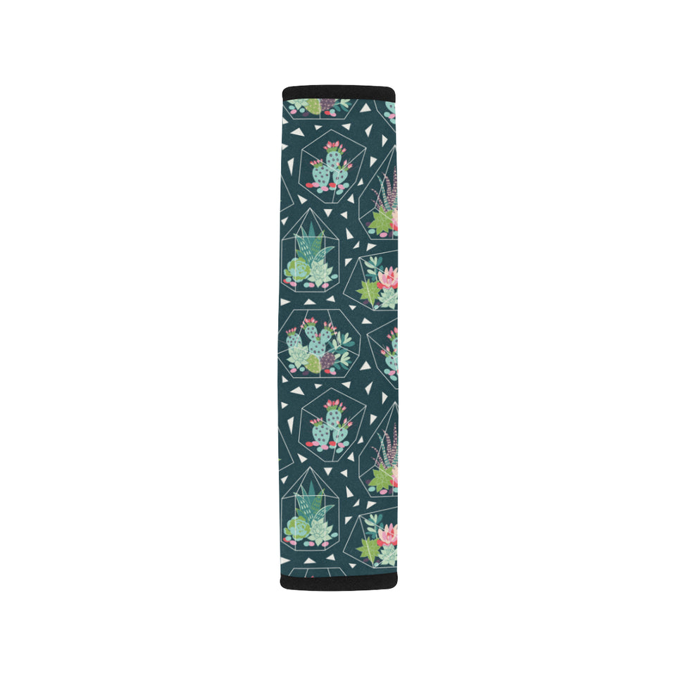 Cactus glass terrarium pattern Car Seat Belt Cover