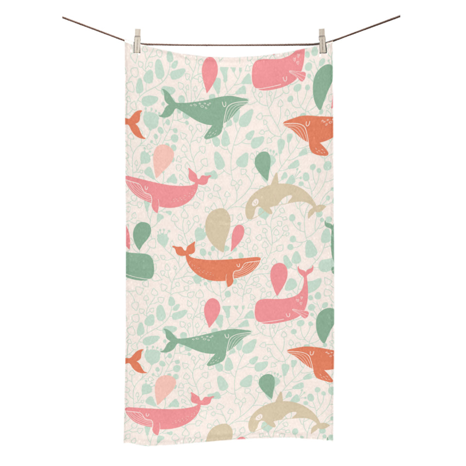 Cute whale pattern Bath Towel