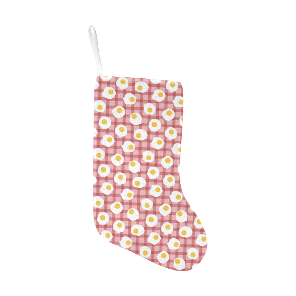 Fried Eggs Pattern Print Design 03 Christmas Stocking