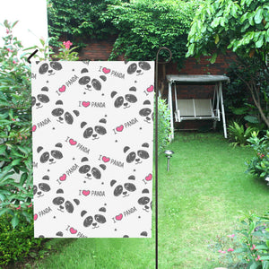 Hand Drawn faces of pandas pattern House Flag Garden Flag