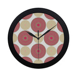 Circle indian pattern Elegant Black Wall Clock