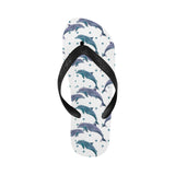 Dolphins pattern dotted background Unisex Flip Flops