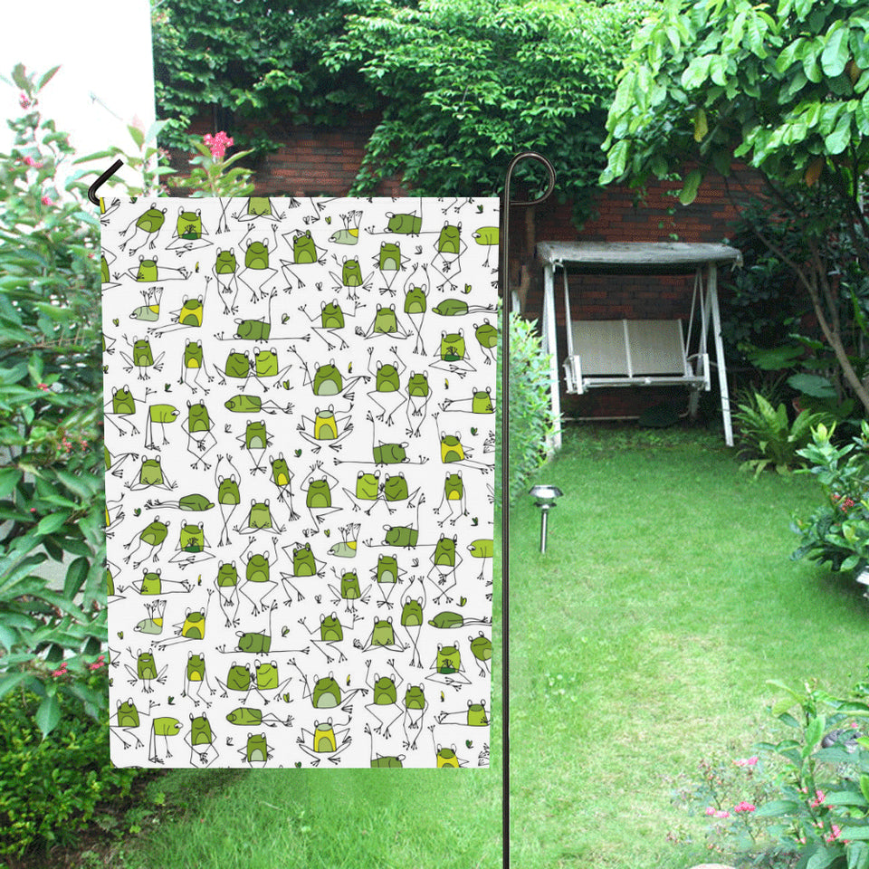 Sketch funny frog pattern House Flag Garden Flag