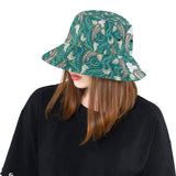 Koi Fish Carp Fish lotus pattern Unisex Bucket Hat