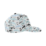 Cute dolphins Childish Style pattern All Over Print Snapback Cap