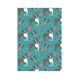 Boston terrier beautiful flower pattern House Flag Garden Flag