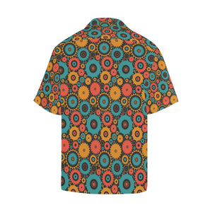 Gear Pattern Print Design 01 Men's All Over Print Hawaiian Shirt (Model T58)