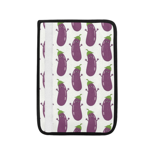 Eggplant Pattern Print Design 01 Car Seat Belt Cover