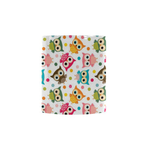 Color cute owl pattern Morphing Mug Heat Changing Mug