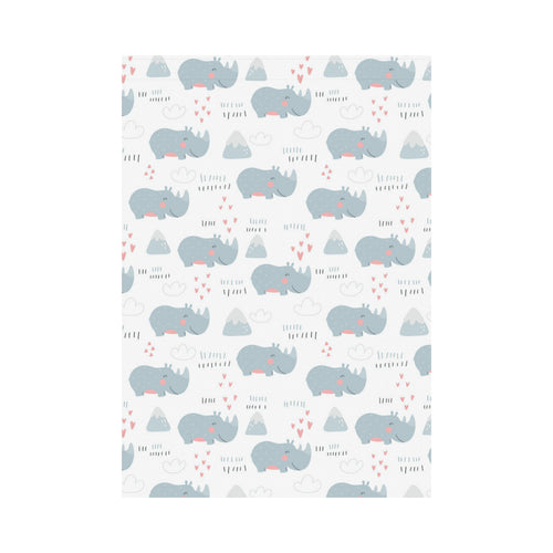 cute rhino heart pattern House Flag Garden Flag