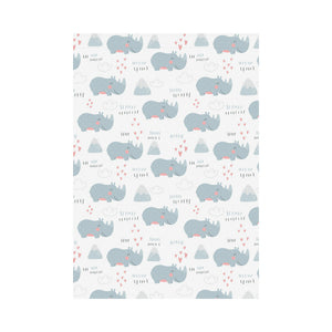 cute rhino heart pattern House Flag Garden Flag