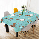 Dachshund decorative background Tablecloth