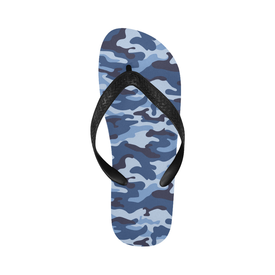 Blue camouflage pattern Unisex Flip Flops