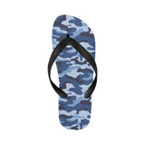 Blue camouflage pattern Unisex Flip Flops
